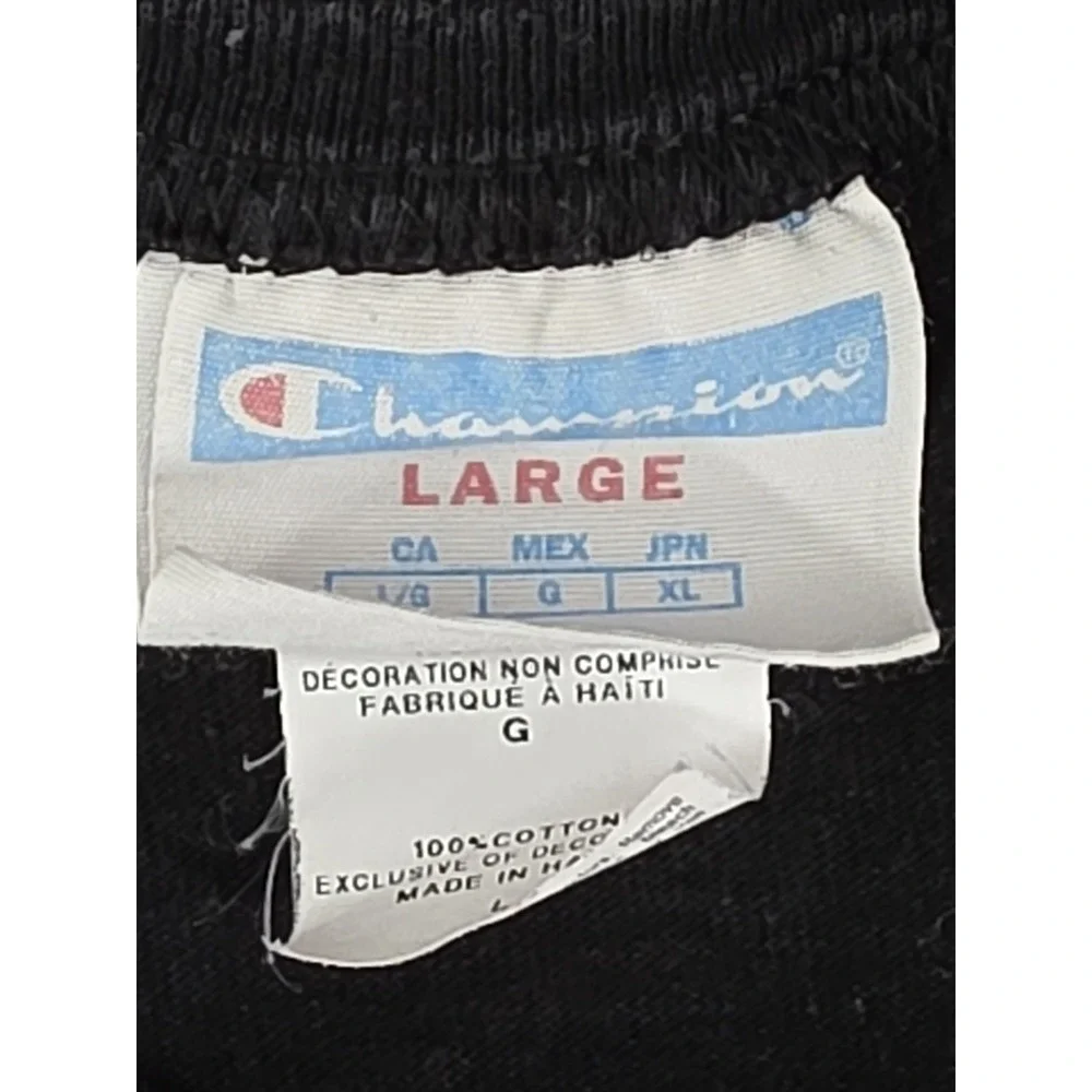 Champion Floral Logo Tee Shirt Men's L Short Sleeve Crewneck - Picture 4 of 4